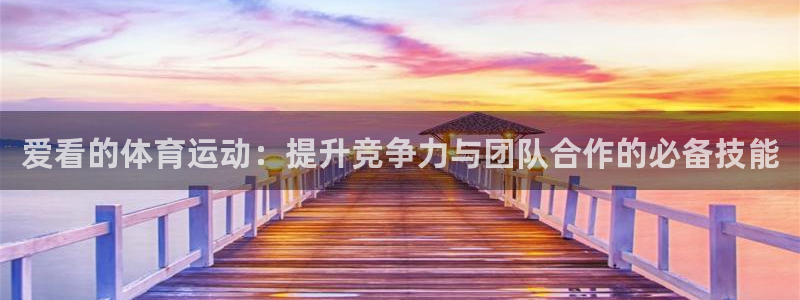 ug环球官网：爱看的体育运动：提升竞争力与团队合作的必备技能