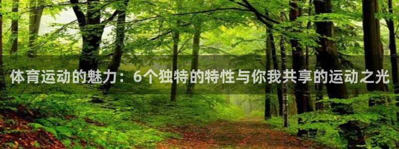 ug环球官网登录入口：体育运动的魅力：6个独特的特性与你我共享的运动之光